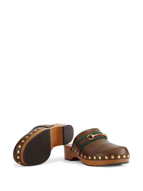 gucci suede horsebit clogs